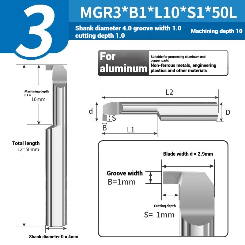 1135-CNC Small Bore Grooving Tool MGR Integral Tungsten Carbide Small Bore Hook Grooving Tool for Steel and Aluminum Internal Grooving Toolholder Shandong Denso Pricision Tools Co.,Ltd.